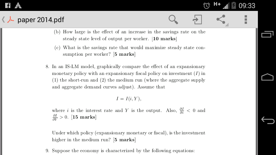 kindly solve the 2nd part of medium run , I took it that in medium run agreegate supply will also change as price changes . kindly validate my opinion and solve for second part